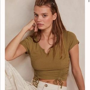 Free People Top Notch Tee - Moss